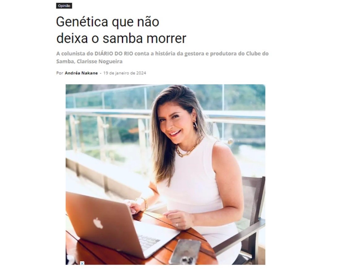 Matéria em jornal